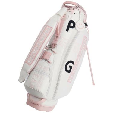 パーリーゲイツ PEARLY GATES　LIMITED02 合皮 スタンド式 キャディバッグ 053-5980201 031 ホワイト×ベビーピンク　2025年モデル