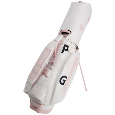 パーリーゲイツ PEARLY GATES　LIMITED02 合皮 スタンド式 キャディバッグ 053-5980201 031 ホワイト×ベビーピンク　2025年モデル 詳細3