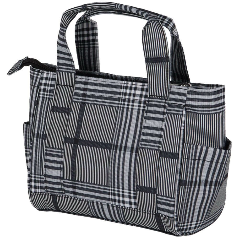 パーリーゲイツ PEARLY GATES　PG SMILEチャーム付き チェック柄 カートバッグ 053-5181203 031 ホワイト　2025年モデル 詳細3