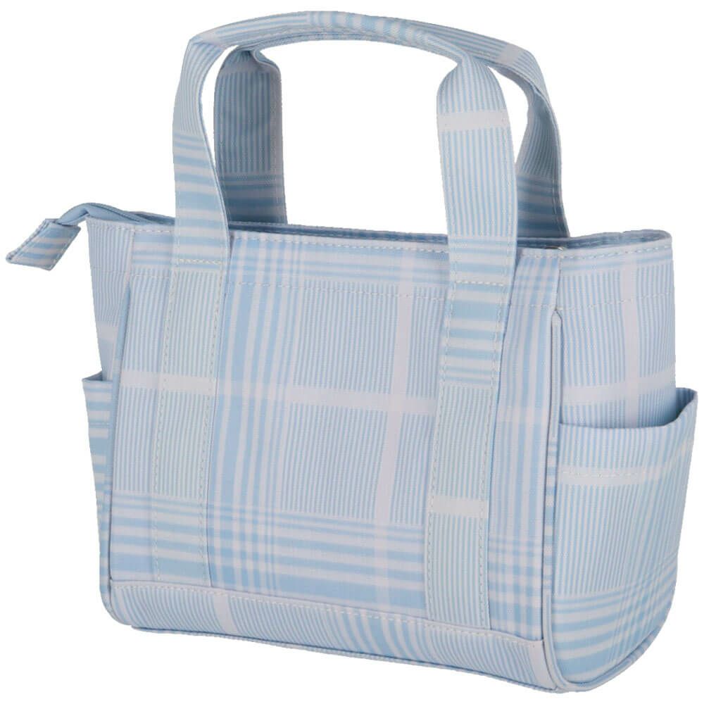 パーリーゲイツ PEARLY GATES　PG SMILEチャーム付き チェック柄 カートバッグ 053-5181203 111 ブルー　2025年モデル 詳細3