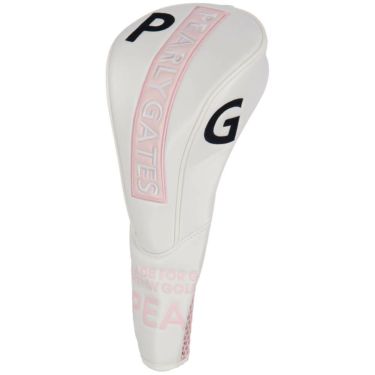 パーリーゲイツ PEARLY GATES　LIMITED02 合皮 ドライバー用 ヘッドカバー 053-5984200 031 ホワイト×ベビーピンク　2025年モデル 詳細2