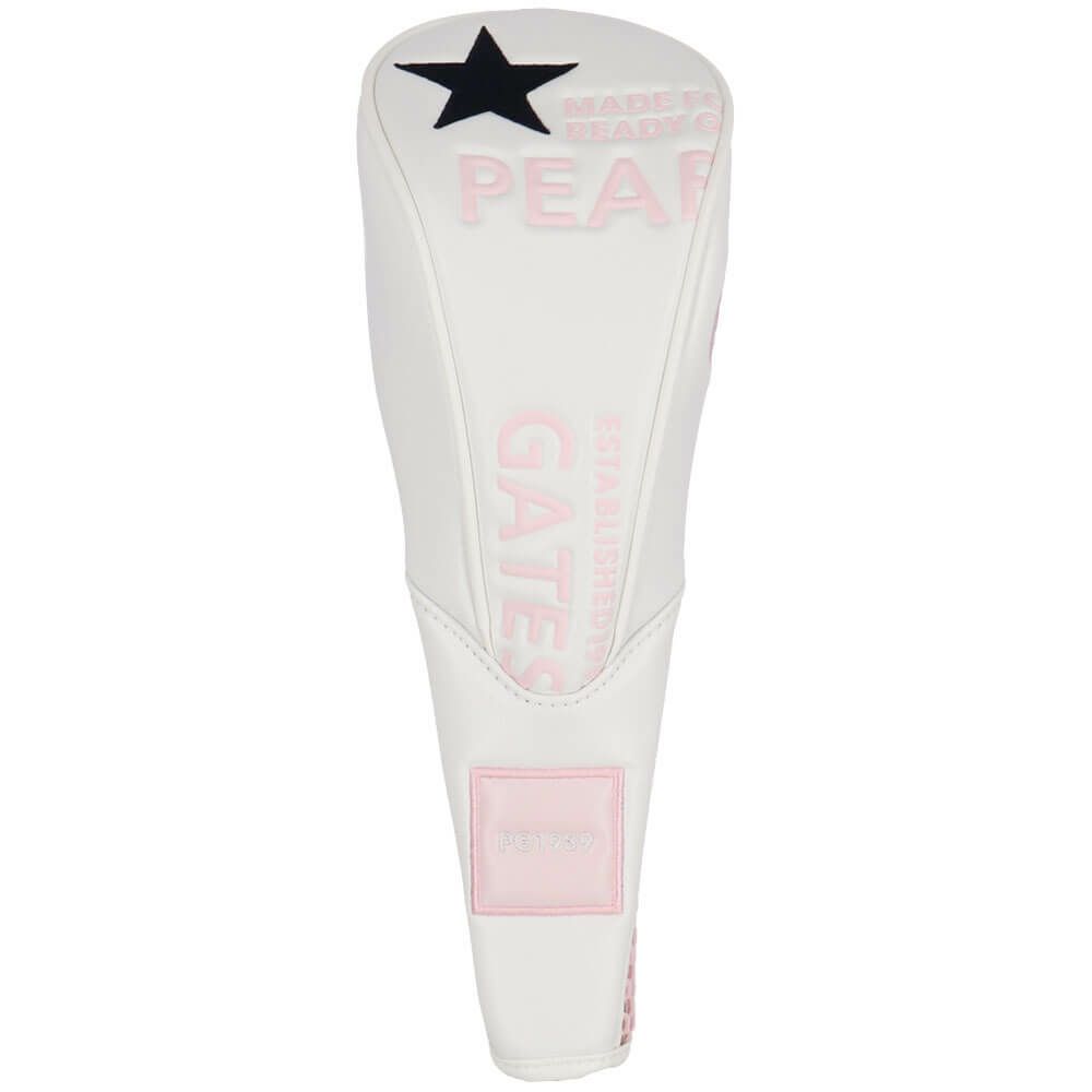 パーリーゲイツ PEARLY GATES　LIMITED02 合皮 フェアウェイウッド用 ヘッドカバー 053-5984201 031 ホワイト×ベビーピンク　2025年モデル