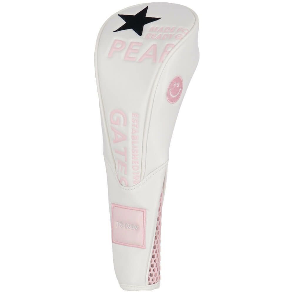パーリーゲイツ PEARLY GATES　LIMITED02 合皮 フェアウェイウッド用 ヘッドカバー 053-5984201 031 ホワイト×ベビーピンク　2025年モデル 詳細2
