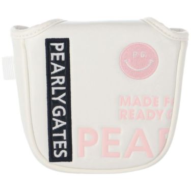 パーリーゲイツ PEARLY GATES　LIMITED02 合皮 マレット型用 パターカバー 053-5984204 031 ホワイト×ベビーピンク　2025年モデル