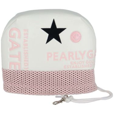 パーリーゲイツ PEARLY GATES　LIMITED02 合皮 アイアン型用 ヘッドカバー 053-5984205 031 ホワイト×ベビーピンク　2025年モデル