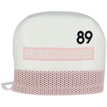 パーリーゲイツ PEARLY GATES　LIMITED02 合皮 アイアン型用 ヘッドカバー 053-5984205 031 ホワイト×ベビーピンク　2025年モデル 詳細2