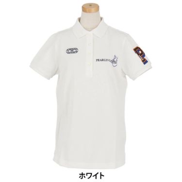 パーリーゲイツ PEARLY GATES　レディース 鹿の子 ロゴデザイン 半袖 ポロシャツ 055-5160202　2025年モデル 詳細2