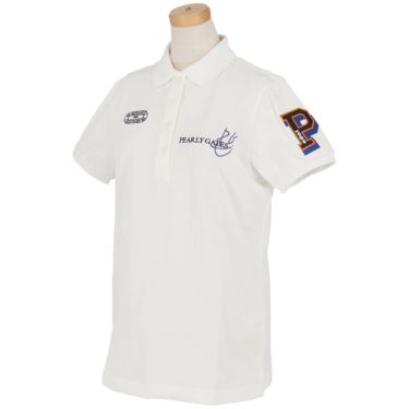 パーリーゲイツ PEARLY GATES　レディース 鹿の子 ロゴデザイン 半袖 ポロシャツ 055-5160202　2025年モデル 詳細4