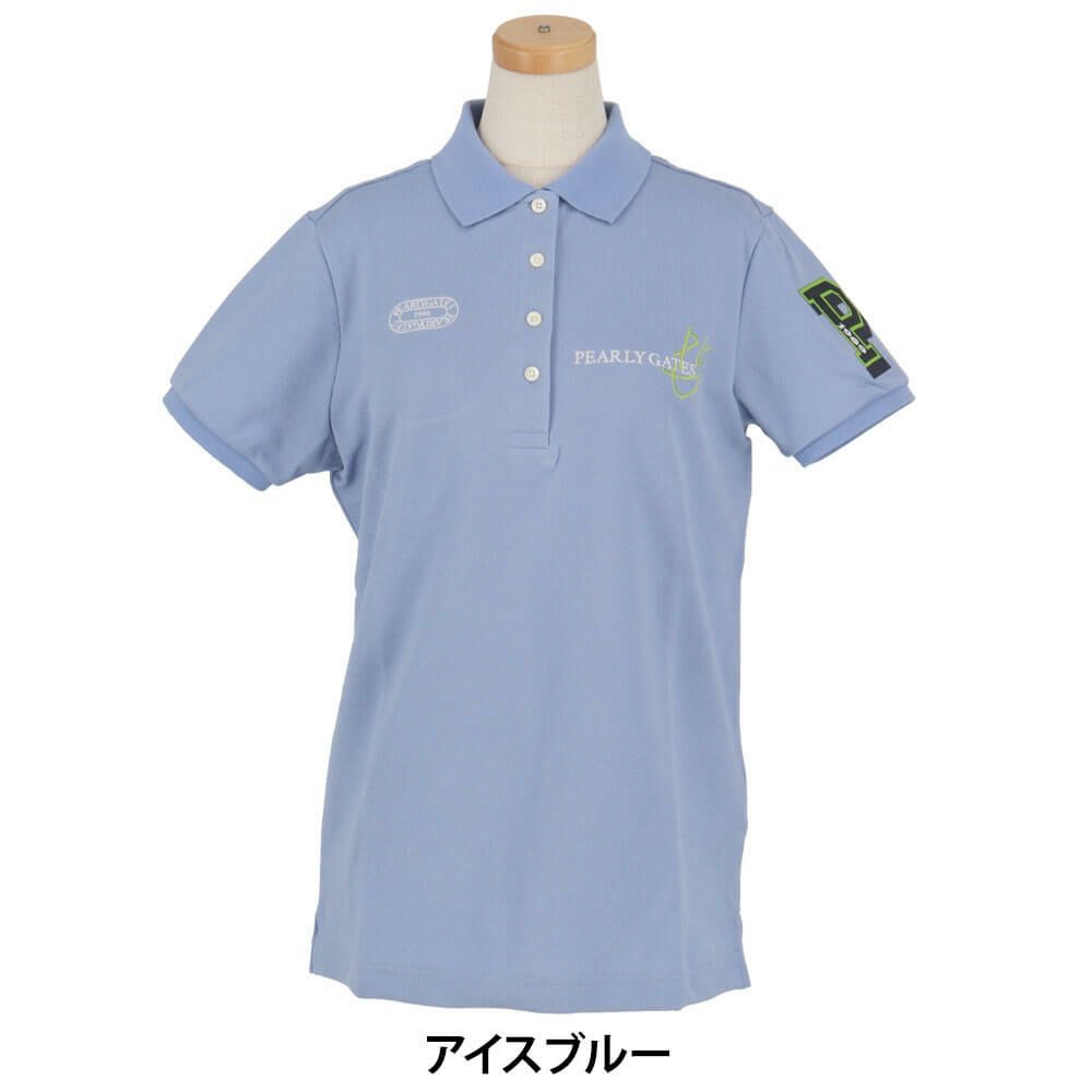パーリーゲイツ PEARLY GATES　レディース 鹿の子 ロゴデザイン 半袖 ポロシャツ 055-5160202　2025年モデル 詳細5