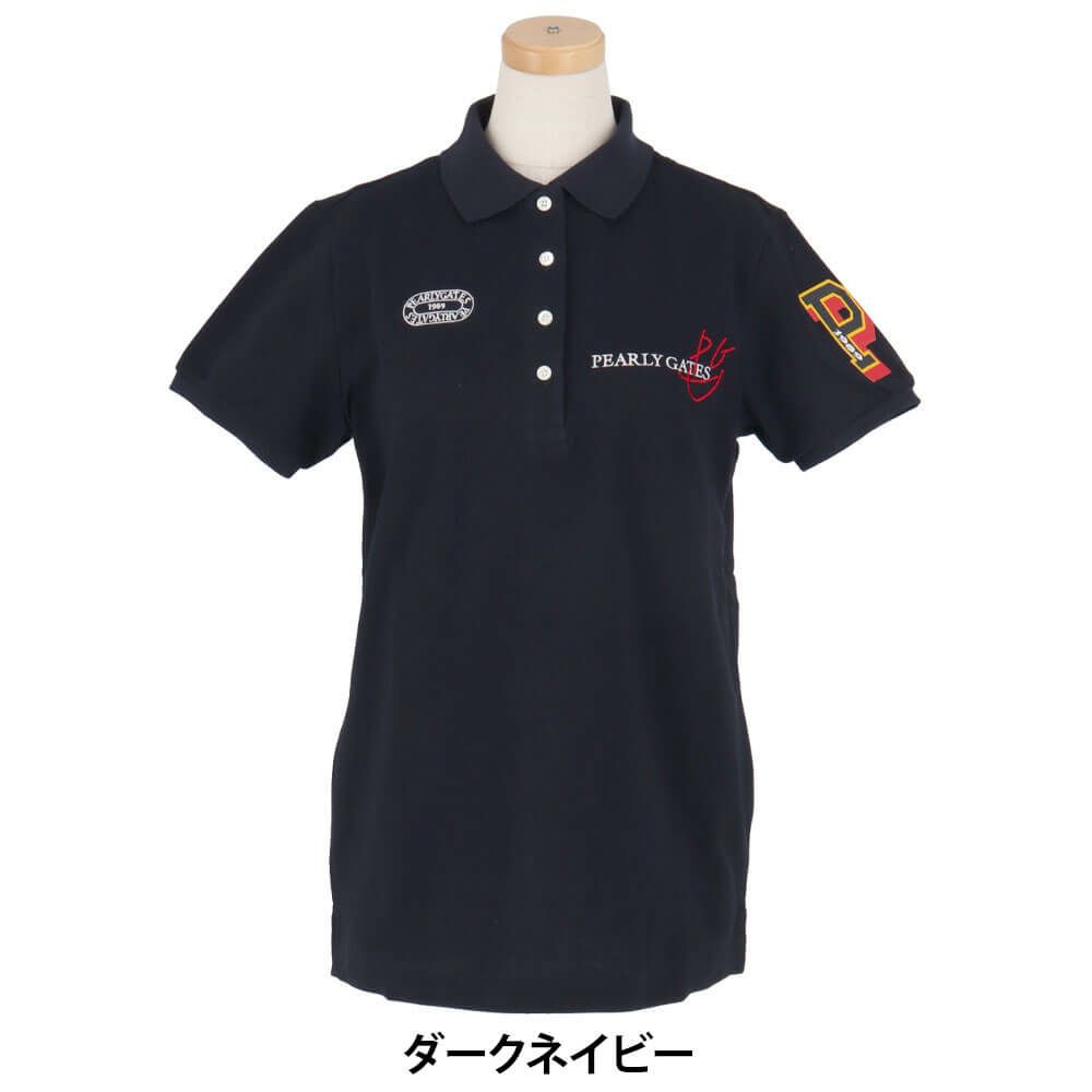 パーリーゲイツ PEARLY GATES　レディース 鹿の子 ロゴデザイン 半袖 ポロシャツ 055-5160202　2025年モデル 詳細8
