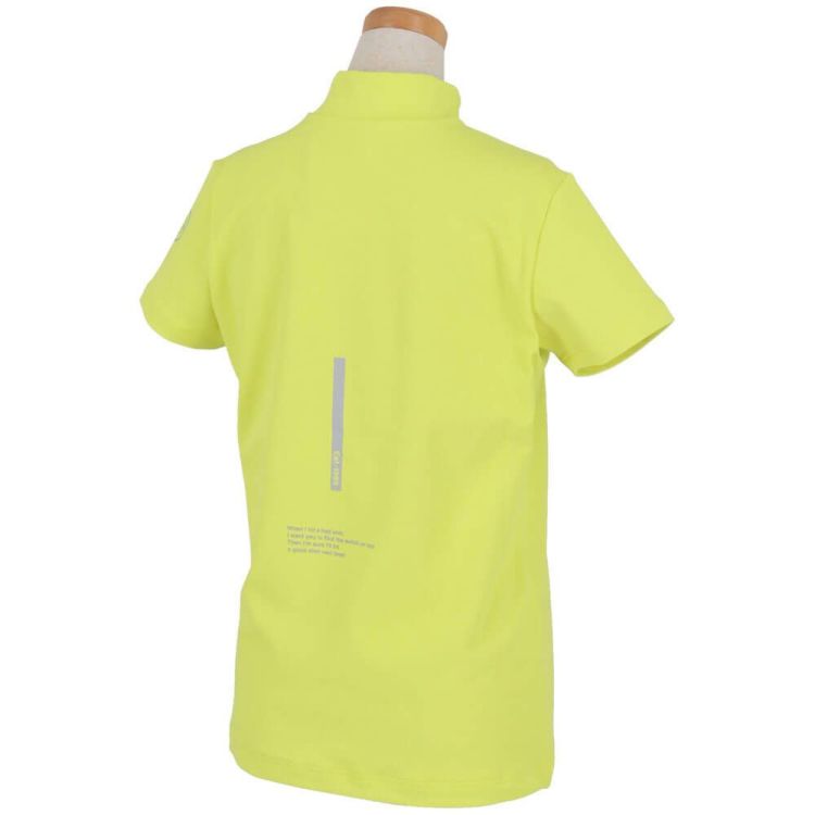 新品 パーリーゲイツ マイクロメッシュストレッチ半袖カットソー(5)L/黄 パーリーゲイツ PEARLY GATES レディース ロゴプリント ストレッチ