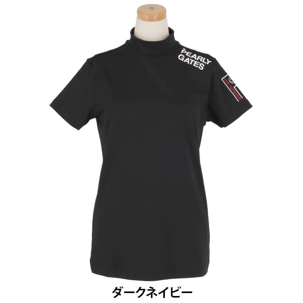 パーリーゲイツ PEARLY GATES　レディース ロゴプリント ストレッチ 半袖 ハイネック シャツ 055-5167302　2025年モデル 詳細12