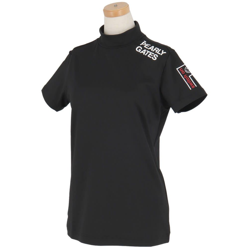 パーリーゲイツ PEARLY GATES　レディース ロゴプリント ストレッチ 半袖 ハイネック シャツ 055-5167302　2025年モデル 詳細14