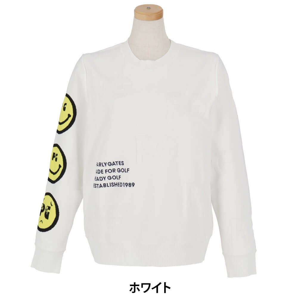 パーリーゲイツ PEARLY GATES　レディース 天竺 長袖 クルーネック セーター 055-5170304　2025年モデル 詳細2