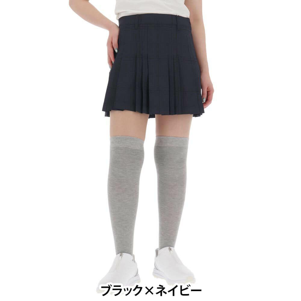 パーリーゲイツ PEARLY GATES　レディース チェック柄 ロゴジャガード 裾プリーツ スカート 055-5134204　2025年モデル 詳細2