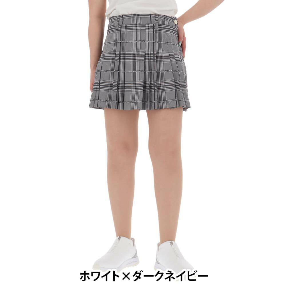 パーリーゲイツ PEARLY GATES　レディース チェック柄 ロゴジャガード 裾プリーツ スカート 055-5134204　2025年モデル 詳細5