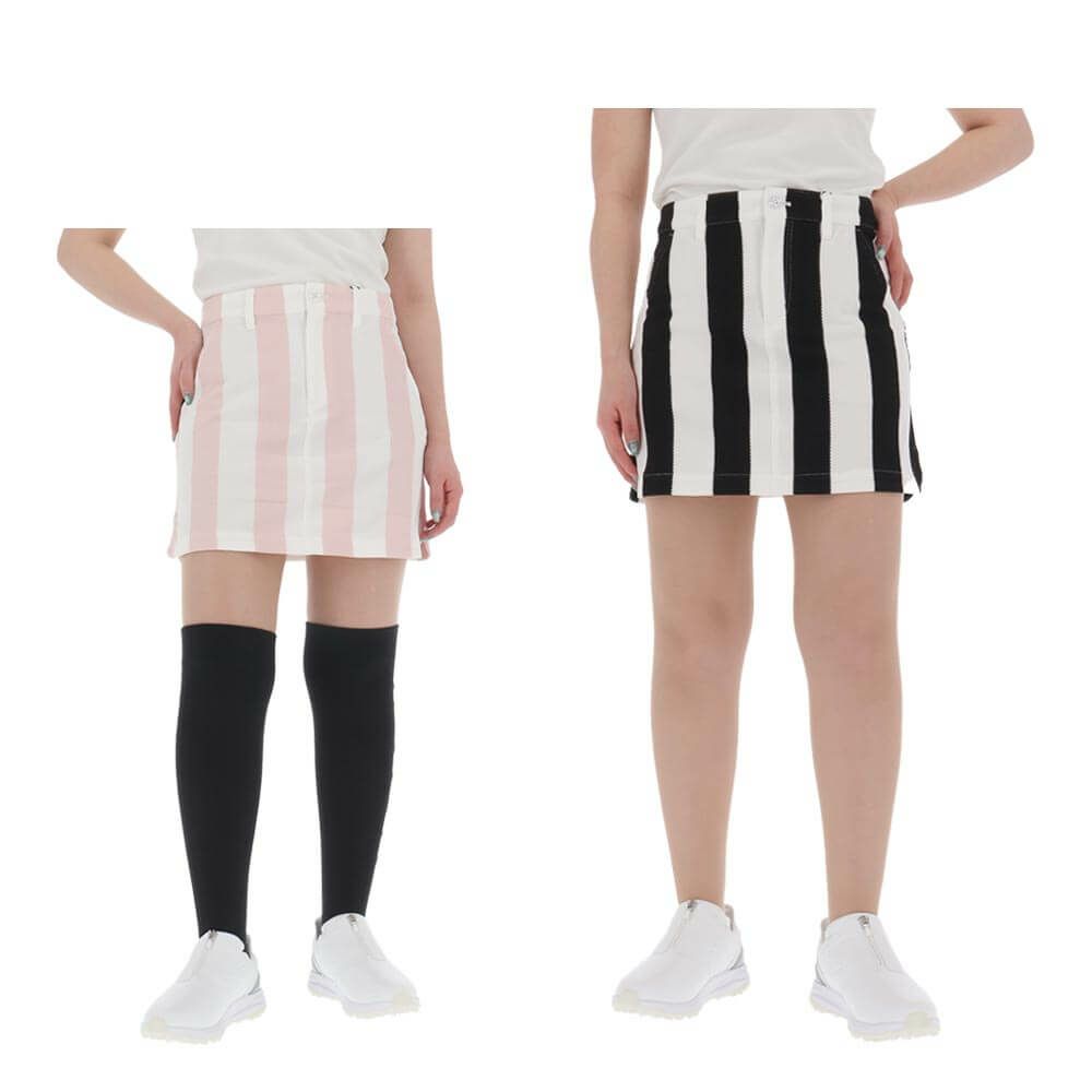 パーリーゲイツ PEARLY GATES　レディース 鹿の子 ストライプ スカート 055-5134314　2025年モデル