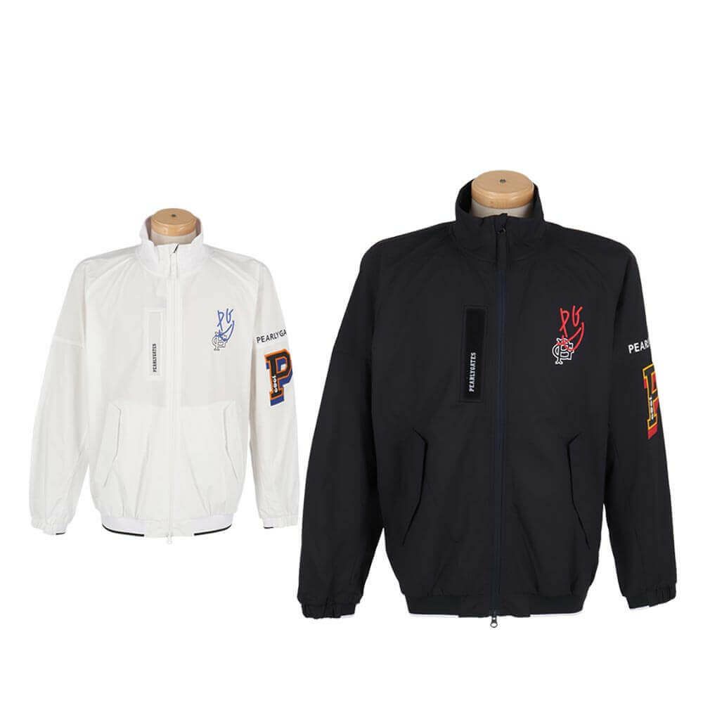 パーリーゲイツ PEARLY GATES　メンズ 撥水 ロゴデザイン ストレッチ 長袖 フルジップ ブルゾン 053-5120201　2025年モデル