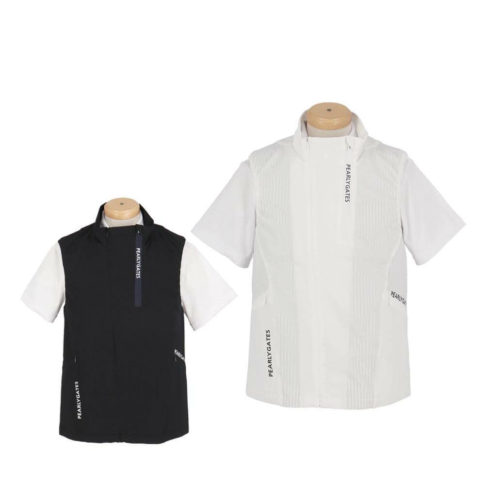 パーリーゲイツ PEARLY GATES　メンズ ロゴプリント ストレッチ フルジップベスト 053-5158301　2025年モデル