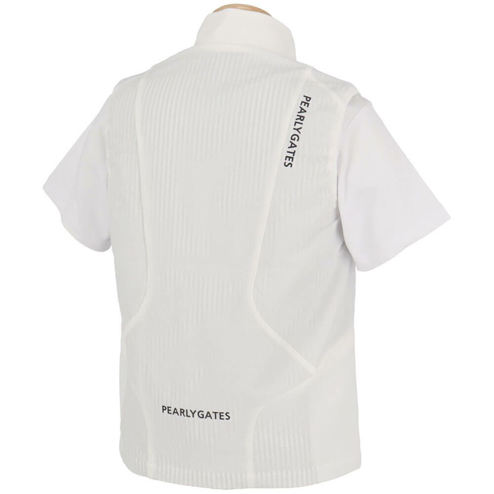 パーリーゲイツ PEARLY GATES　メンズ ロゴプリント ストレッチ フルジップベスト 053-5158301　2025年モデル 詳細3