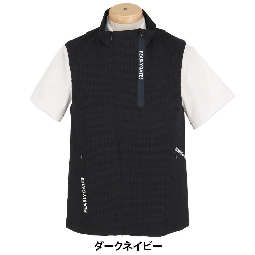 パーリーゲイツ PEARLY GATES　メンズ ロゴプリント ストレッチ フルジップベスト 053-5158301　2025年モデル 詳細5