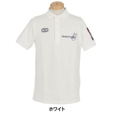 パーリーゲイツ PEARLY GATES　メンズ 鹿の子 ロゴデザイン 半袖 ポロシャツ 053-5160201　2025年モデル 詳細2