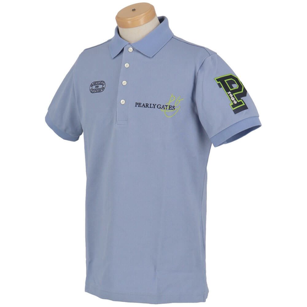 パーリーゲイツ PEARLY GATES　メンズ 鹿の子 ロゴデザイン 半袖 ポロシャツ 053-5160201　2025年モデル 詳細7