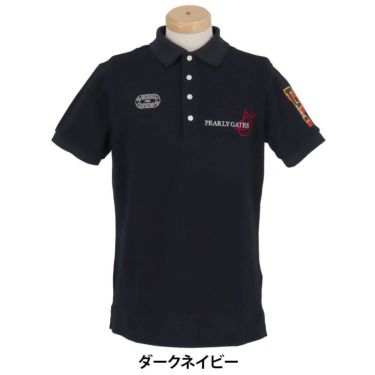 パーリーゲイツ PEARLY GATES　メンズ 鹿の子 ロゴデザイン 半袖 ポロシャツ 053-5160201　2025年モデル 詳細8