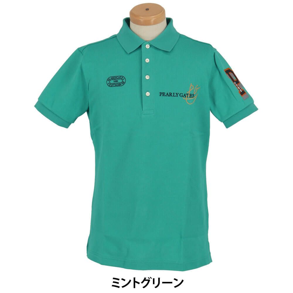パーリーゲイツ PEARLY GATES　メンズ 鹿の子 ロゴデザイン 半袖 ポロシャツ 053-5160201　2025年モデル 詳細11