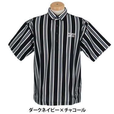 パーリーゲイツ PEARLY GATES　メンズ ストライプ柄 ストレッチ 半袖 ポロシャツ 053-5160307　2025年モデル 詳細2