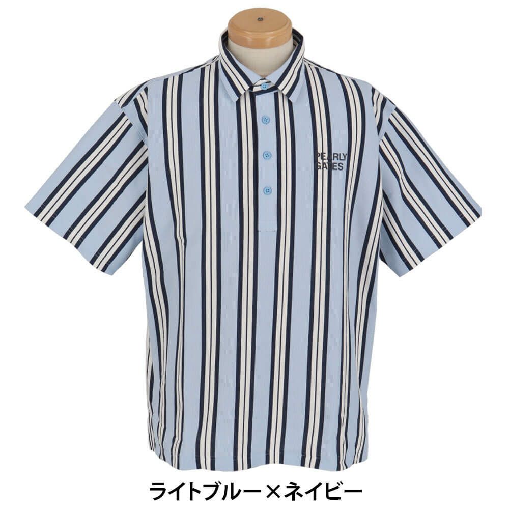 パーリーゲイツ PEARLY GATES　メンズ ストライプ柄 ストレッチ 半袖 ポロシャツ 053-5160307　2025年モデル 詳細5