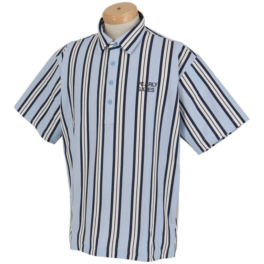 パーリーゲイツ PEARLY GATES　メンズ ストライプ柄 ストレッチ 半袖 ポロシャツ 053-5160307　2025年モデル 詳細7