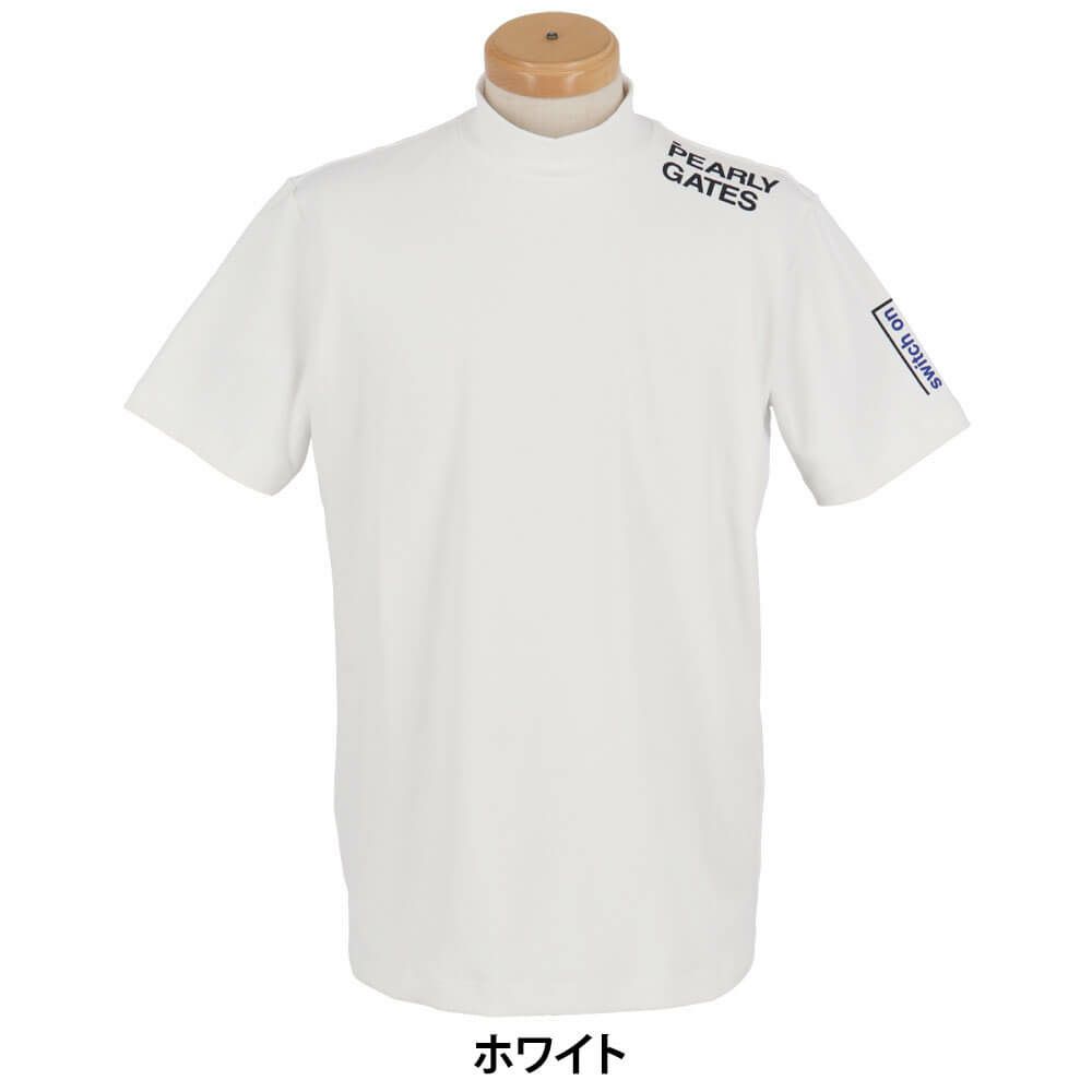 パーリーゲイツ PEARLY GATES　メンズ ロゴプリント 半袖 ハイネック シャツ 053-5167301　2025年モデル 詳細2