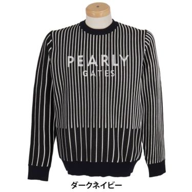 パーリーゲイツ PEARLY GATES　メンズ ストライプ柄 長袖 クルーネック セーター 053-5170301　2025年モデル 詳細5