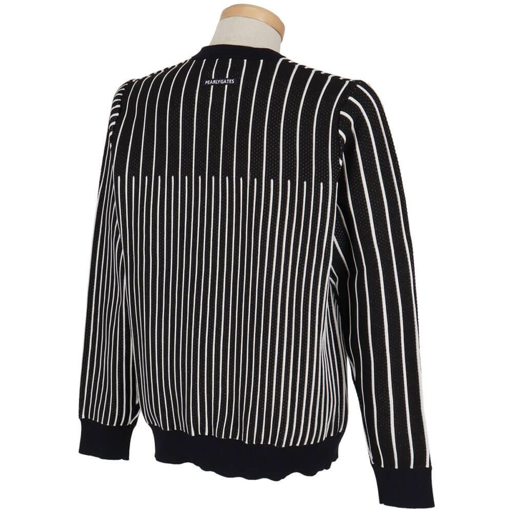 パーリーゲイツ PEARLY GATES　メンズ ストライプ柄 長袖 クルーネック セーター 053-5170301　2025年モデル 詳細6