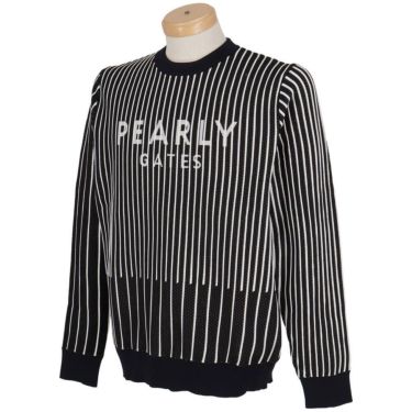 パーリーゲイツ PEARLY GATES　メンズ ストライプ柄 長袖 クルーネック セーター 053-5170301　2025年モデル 詳細7