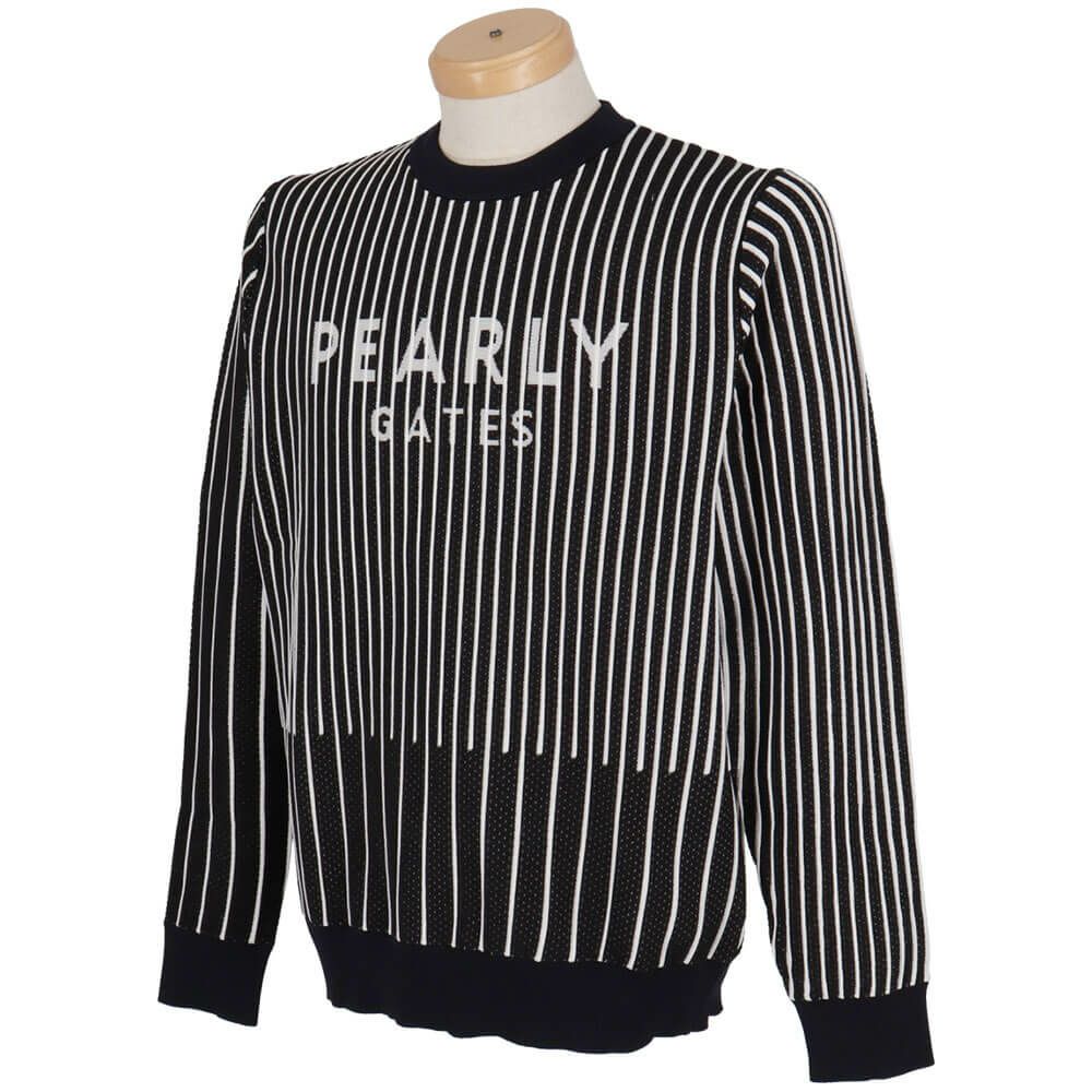 パーリーゲイツ PEARLY GATES　メンズ ストライプ柄 長袖 クルーネック セーター 053-5170301　2025年モデル 詳細7