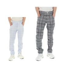 パーリーゲイツ PEARLY GATES　メンズ TEXBRID ヘリンボンジャガードチェック柄 ロングパンツ 053-5131205　2025年モデル