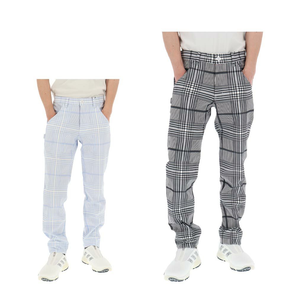 パーリーゲイツ PEARLY GATES　メンズ TEXBRID ヘリンボンジャガードチェック柄 ロングパンツ 053-5131205　2025年モデル