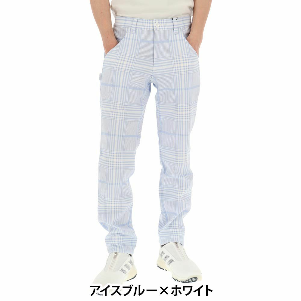 パーリーゲイツ PEARLY GATES　メンズ TEXBRID ヘリンボンジャガードチェック柄 ロングパンツ 053-5131205　2025年モデル 詳細4
