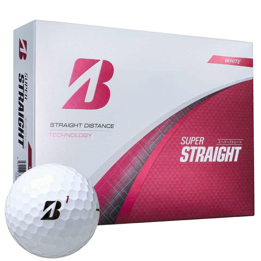 ブリヂストン　スーパーストレート 2025年モデル　ゴルフボール 1ダース（12球入り） ホワイト 詳細1