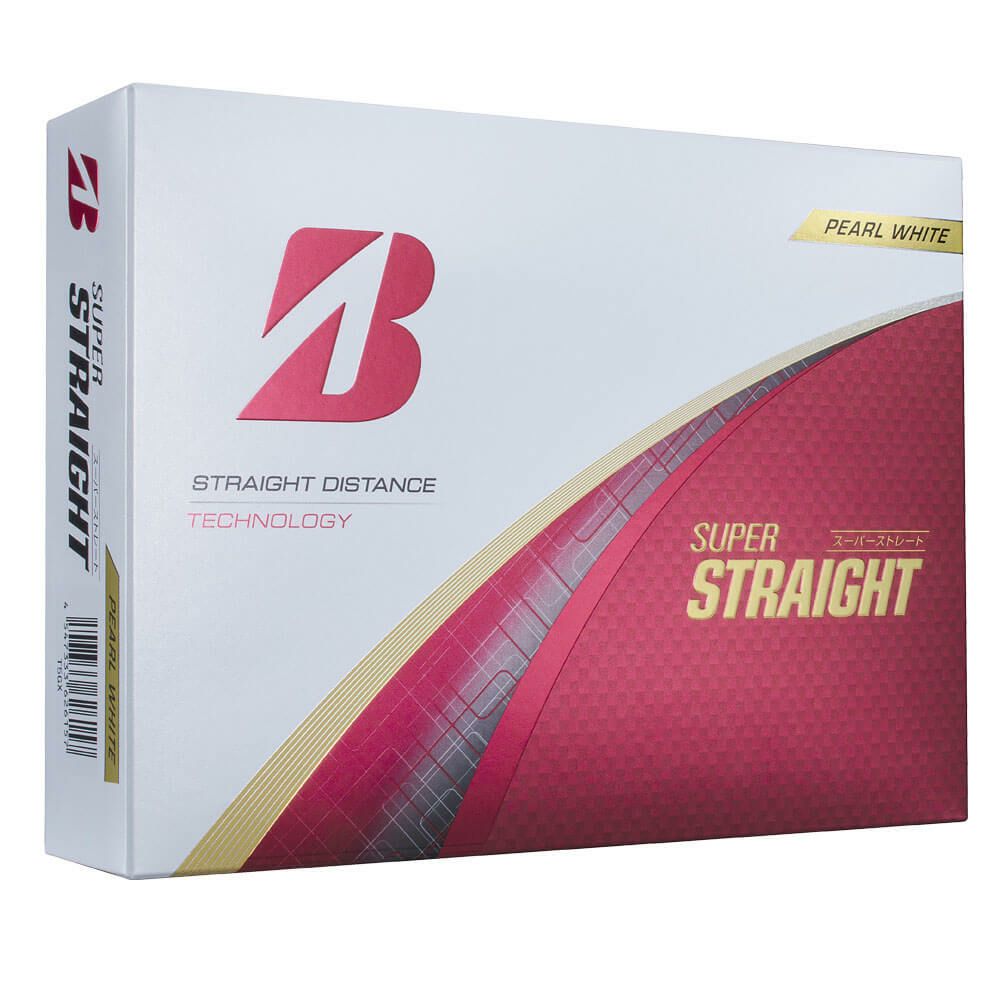 ブリヂストン　スーパーストレート 2025年モデル　ゴルフボール 1ダース（12球入り） パールホワイト 詳細1