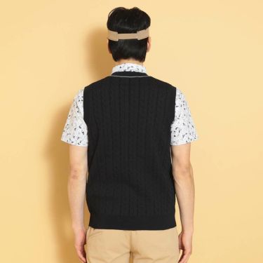 キャロウェイ Callaway　メンズ ヘリンボーン Vネック ニット ベスト C25119100　2025年モデル 詳細1