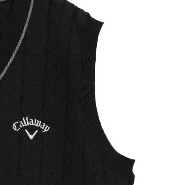 キャロウェイ Callaway　メンズ ヘリンボーン Vネック ニット ベスト C25119100　2025年モデル 詳細1