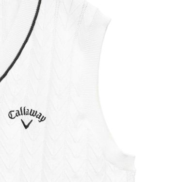 キャロウェイ Callaway　メンズ ヘリンボーン Vネック ニット ベスト C25119100　2025年モデル 詳細1