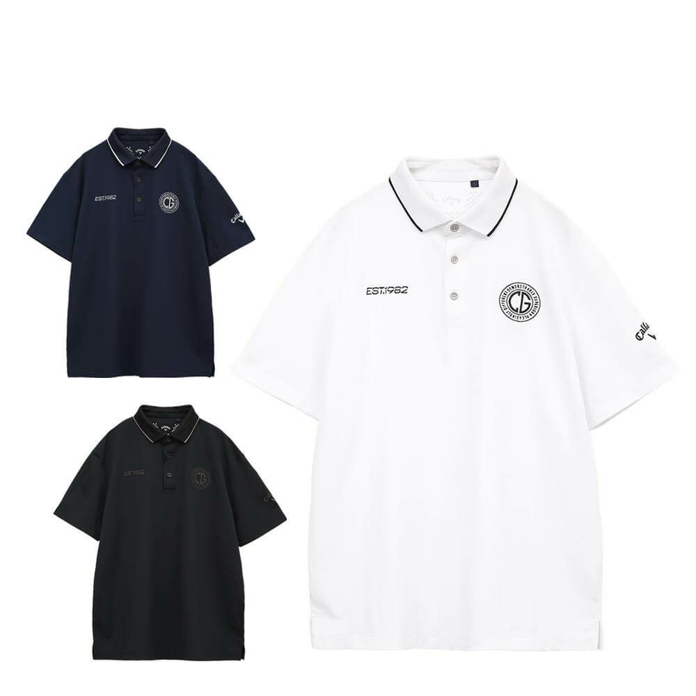 キャロウェイ Callaway　メンズ ロゴデザイン 半袖 ポロシャツ C25134101　2025年モデル