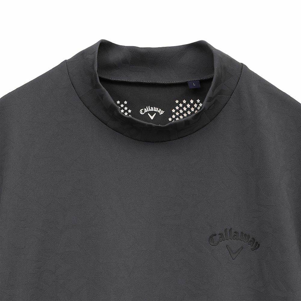 キャロウェイ Callaway　メンズ 幾何学 ロゴジャカード 半袖 モックネックシャツ C25134106　2025年モデル 詳細1