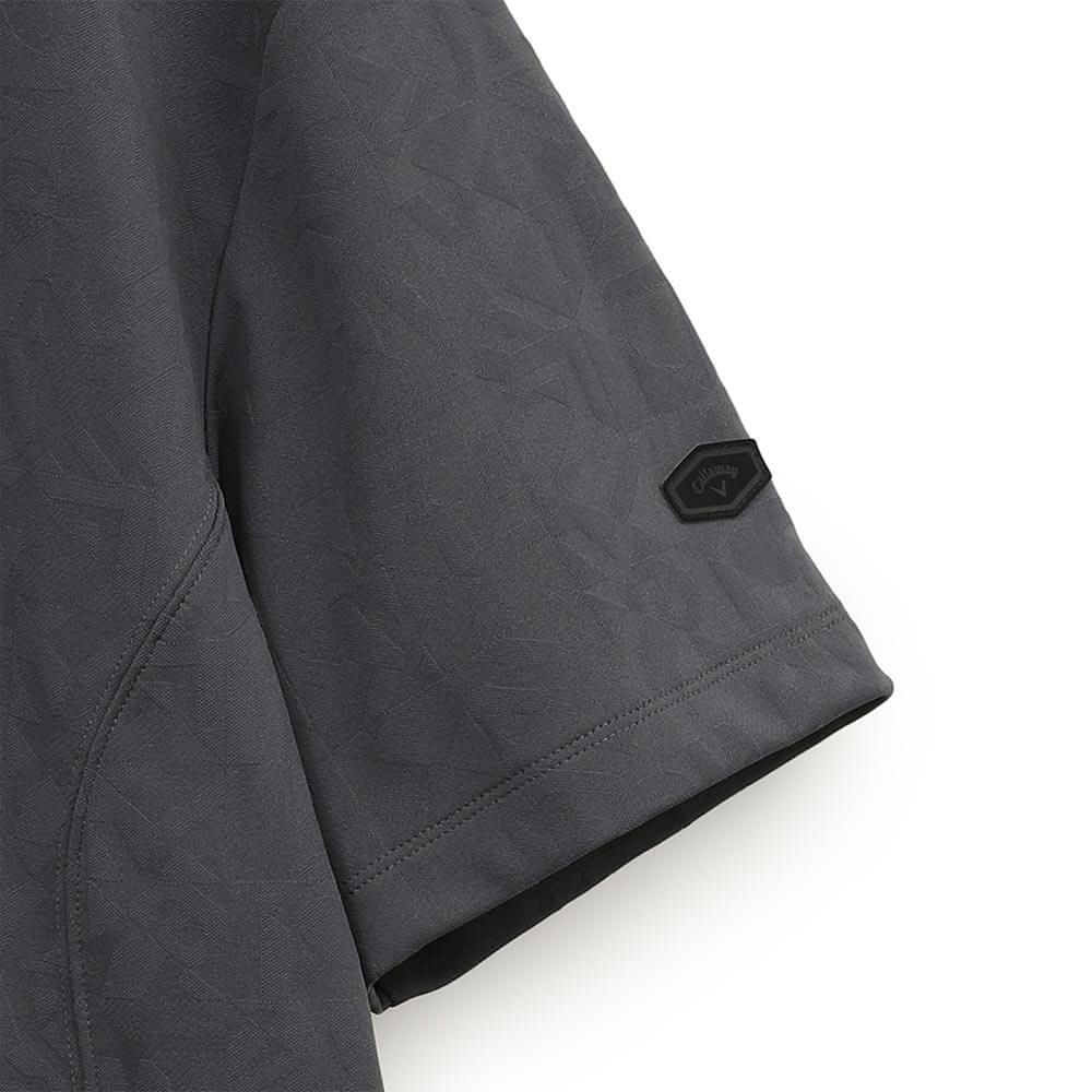 キャロウェイ Callaway　メンズ 幾何学 ロゴジャカード 半袖 モックネックシャツ C25134106　2025年モデル 詳細1