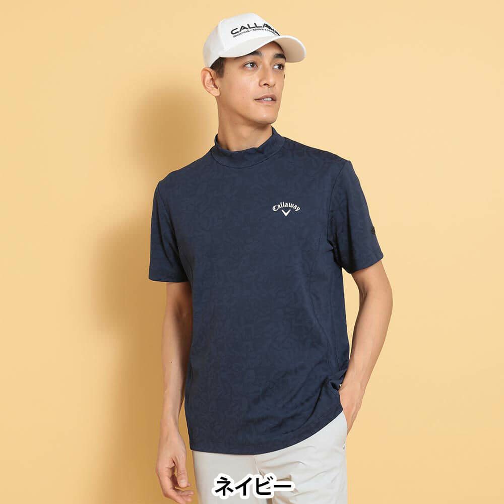 キャロウェイ Callaway　メンズ 幾何学 ロゴジャカード 半袖 モックネックシャツ C25134106　2025年モデル 詳細1