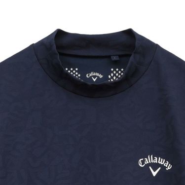 キャロウェイ Callaway　メンズ 幾何学 ロゴジャカード 半袖 モックネックシャツ C25134106　2025年モデル 詳細1